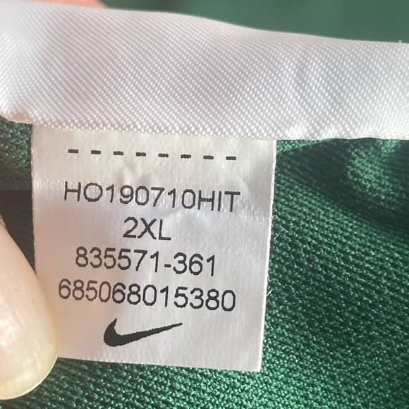 Mens EUC Nike 2XL Green Zip Up Light Baylor University Jacket - Picture 7 of 9